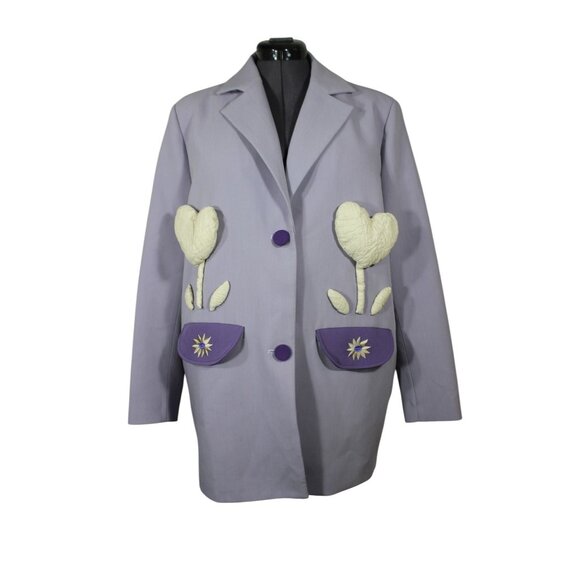 Chemical Girl women's oversized relaxed fit embellished blazer jacket L - Picture 1 of 14